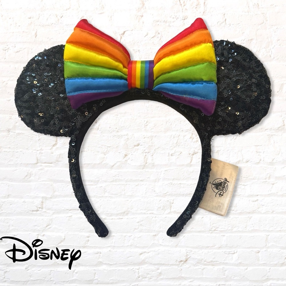 Disney Parks Rainbow Sequin Minnie Mouse Ears Headband – Pride Collection